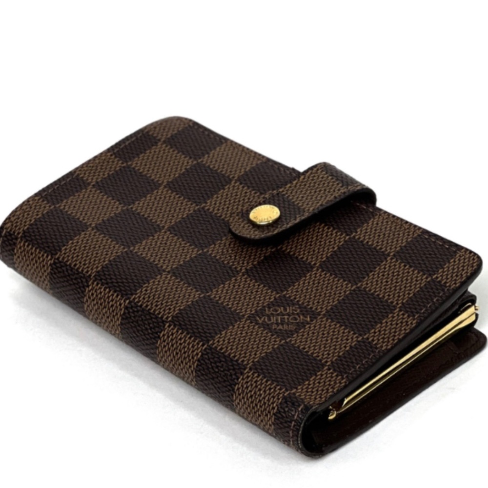 SOLD Louis Vuitton Damier Ebene Kisslock French Wallet